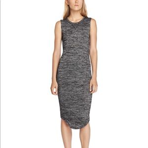 Rag & Bone Gray Marl CutOut Midi Dress